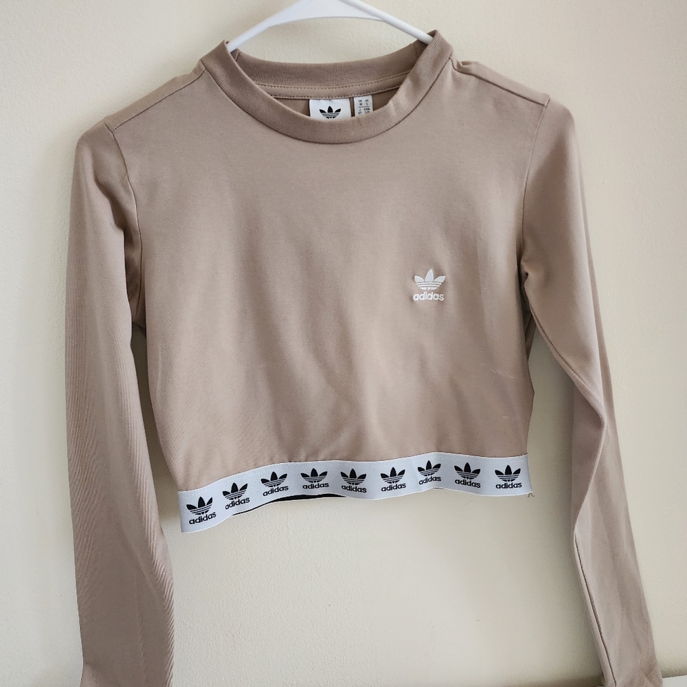 Adidas Originals Tan Crop Top Size S